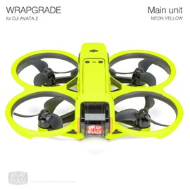 WRAPGRADE Skin Stickers Compatible with DJI Avata 2 (Neon Yellow)