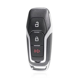 Unifizz Smart Car Key Fob Shell Remote Control Keys Case Shell Keyless Entry Housing Replacement Black 3 Buttons for Ford Explorer 2016-2017