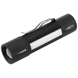 ANSMANN Future Multi-3-in-1 Professional Torch in Black / Handy Outdoor Light with Continuous Focusing / 180 Lumen & 3 Functions / Splash-proof IP54, 12.5 x 3.3 x 3.3 cm