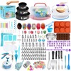 Gawren-H&E 678pcs Cake Decorating Kit,Baking Supplies with Decorating Tools,Cake Carrier,Cake