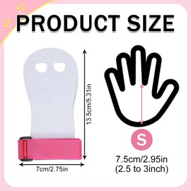 MIRKUZI Gloves for Fitness, 1 Pair of Grip Pads, Children's Bar Gloves, Sports Wrist Guards, Gymnastics Handgrip, Training Gloves, Bandages for Fitness (Pink)