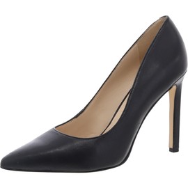 Nine West Women's Tatiana Dress Pump, Black Leather, 10 Wide