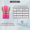 SULWZM High Visibility Reflective Safety Vest with Zipper and Pockets
