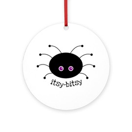 CafePress Itsy Bitsy Spider Round 4" MDF Holiday Ornament
