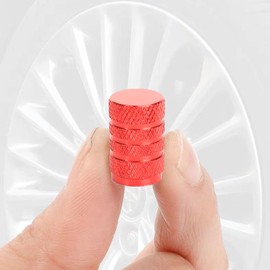 WUDQIJI Tyre Valve Caps, Pack of 12, Aluminium Car Valve Caps, Airtight Valve Caps, Universal Valve Caps for Car, Motorbike, Trucks, Bicycle, Motorcycle (Black, Green, Red)