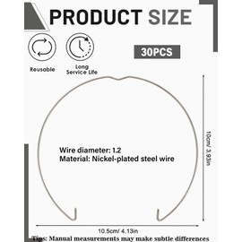 MOPZIJA Pack of 30 Snap Ring for GU10 MR16 Diameter Downlight Retaining Spring Rings Clips LED Halogen Lamp Holder 50 mm, Clamping Ring, Lamp Retaining Spring Clip, Snap Ring for Shaft