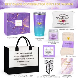 Suhctuptx Retirement Gift for Woman, 2025 Happy Retirement Gift, Funny Retired Gifts for Women for Retirees Teachers Coworker Nurses Mom Grandma Best Cool Farewell Gifts Ideas with Tote Bag Purple