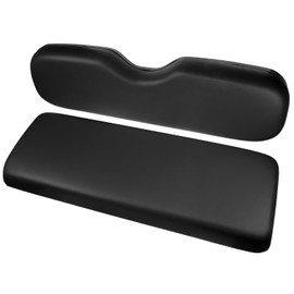 Dexepe Golf Cart Replacement Rear Seat Golf Cart Cushion back seat compatible with Club Car DS EZGO TXT RXV ST ST Sport Valor Models Black 2PCS Rear Replacement Cushions