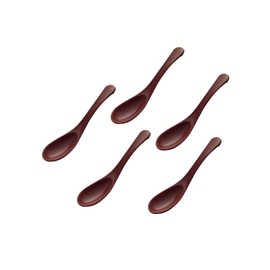 Taiwa MR-11-NR Plastic Vermilion, 6.4 inches (16.2 cm), Set of 5, Dishwasher Safe, Comes with Hanging and Hanging, Made in Japan