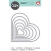 Sizzix Framelits Die Hearts, Set of 6, Multi-Colour