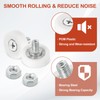 QUARKZMAN Drawer Rollers, Nylon Cupboard, Drawer Roller, Replacement Wheels, Bearings,