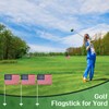 Golf Flag 6 FT, Golf Flagstick with Double-Side American Flag