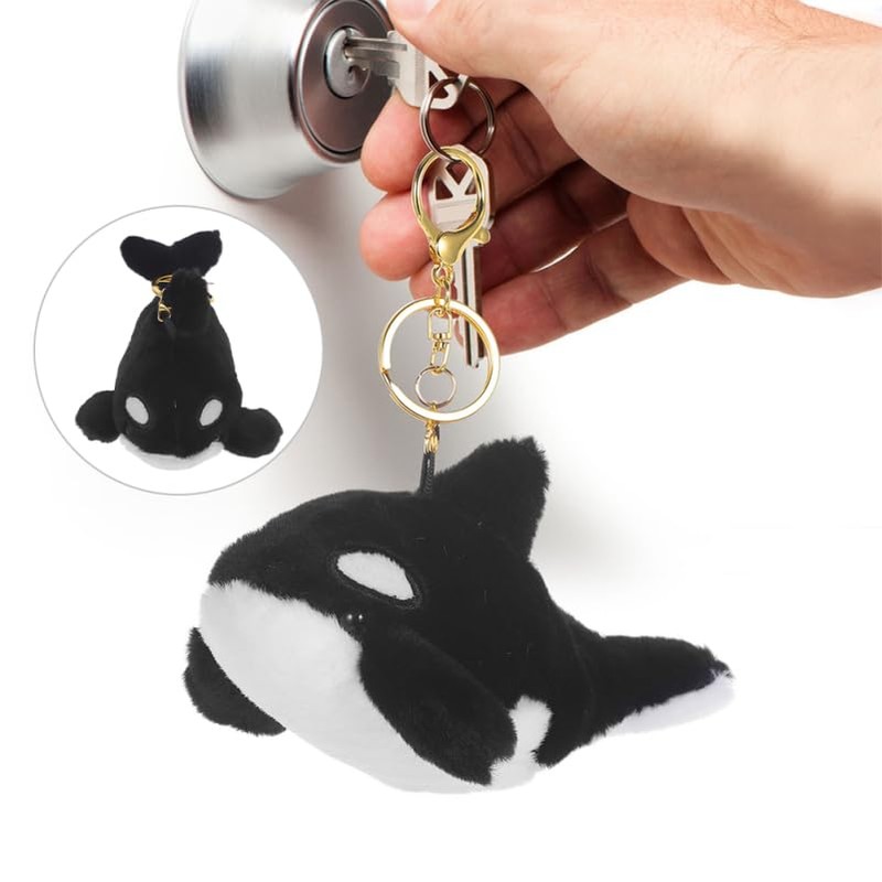 Alasum Killer Whale Plush Keychain Set of 2 Sea Animal