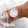 Basfur Dress Watch Fe-Montre-063-01, Rose gold band / white dial,