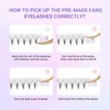 NAGARAKU 5D Ready-Made Fan Eyelashes, 320 Fans Volume, Premade Fans