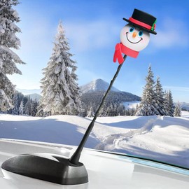 Tenna Tops Frosty Snowman Black Hat Car Antenna Topper/Auto Mirror Dangler/Cute Dashboard Accessory