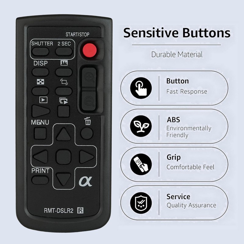 Replacement Remote Control RMT-DSLR2 Compatiblle for Sony Interchangeable Lens Digital