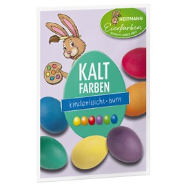Heitmann Eierfarben - Cold Colours - 6 Egg Dye Tablets - Yellow, Orange, Red, Green, Blue, Purple