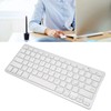 Wireless Keyboard Mini 78 Keys Ultra Thin Portable White Computer
