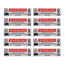 BIKE-label X900279 GPS Anti-Theft Elegant Sticker Pack of 10 Alarm for Car Vehicle