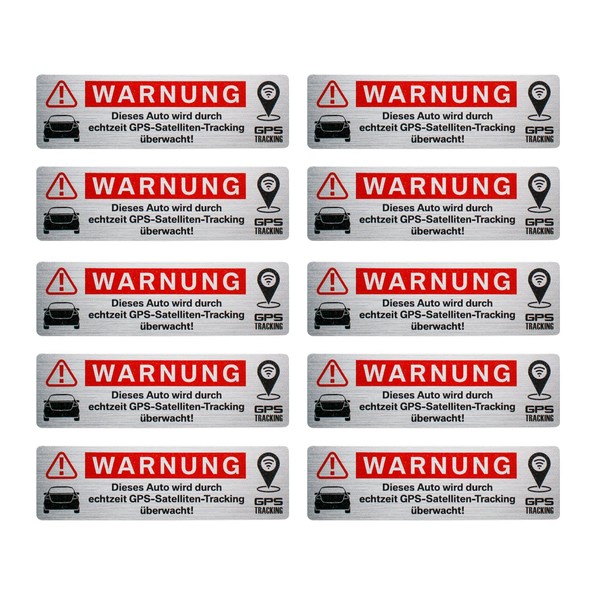 BIKE-label X900279 GPS Anti-Theft Elegant Sticker Pack of 10 Alarm