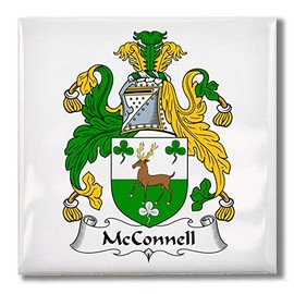 Carpe Diem Designs McConnell Family Crest/Coat of Arms Ceramic Tile for Coaster, Hot Plate, Trivet or Decorative Accent