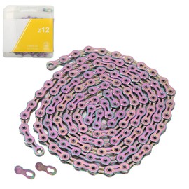 Chain,12 Speed Full Hollow Alloy Steel 12 Speed Chain for Mountain Road (Colorful)