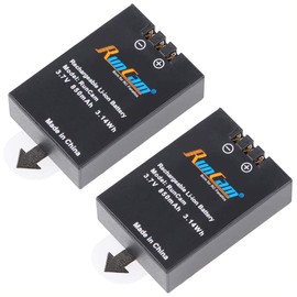 RunCam 850mAh 3.7V Removable Camera Battery 6 2 2 4K/Scope Cam Lite/Scope Cam4K, Rechargeable Li-Ion Battery (2PCS Batteries)