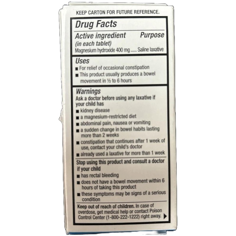 Pedia-Lax Laxative Chewable Tablets for Kids, Ages 2-11, Watermelon Flavor,