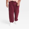 Goodfellow & Co Mens Burgundy Cotton Fleece Jogger Pants Drawstring
