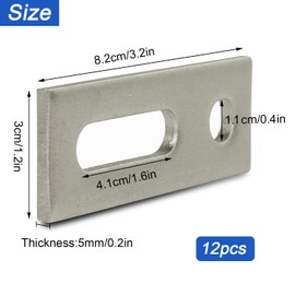 Pack of 12 hanger bolts adapter plate, M10 stainless steel adapter plate, for photovoltaic solar mounting, hanger bolt