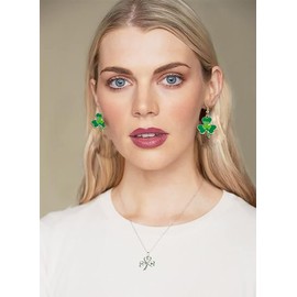 BVGA 9 Pairs St Patrick's Day Stud Earrings Set for Women Hypoallergenic Enamel Green Shamrock Stud Festive Clover Luck Hat Leprechaun Funny Irish Earrings Holiday Earrings Jewelry Gift