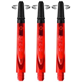 Harrows Darts Technology Carbon 360 Shafts, Rotating Carbon Top by Thor-Sports (midi, red)