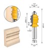 OLETBE 10 PCS Router Bit Set, 1/2-Inch Shank Round Over