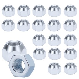 shliyitx 20PCS 1/2-20 Inch Trailer Lug Nuts 509 Tire Wheel Lugs Tire Acorn Silver Open End Finish Nuts for Trailers Wheel