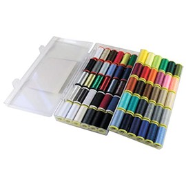 Sewing Thread - Sewing Set 60 Pieces - High Quality in Practical Box - Large Selection of Special Threads and Standard Sewing Thread