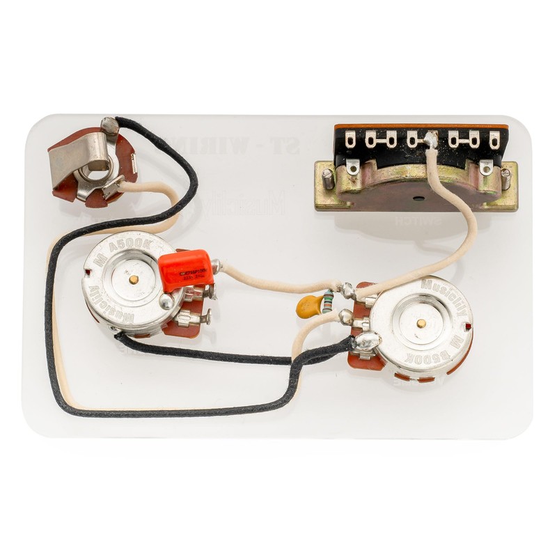 Musiclily Pro Guitar Pre-wired Wiring Harness Upgrade for Import ST
