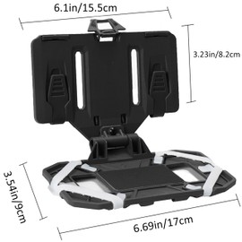 Molle Phone Holder Tactical Phone Pouch,Vest Phone Holder,Chest Phone Mount Tactical Vest Attachment,Tactical Vest Universal Folding Phone Holder,Compatible with Screen Size 4.7"-6.7" Phones (Black)