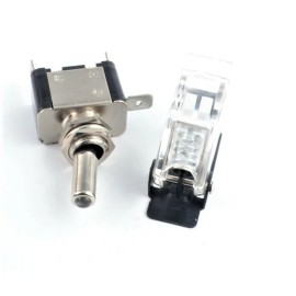 SMITH 1 White 12V 20A LED Light Clear Toggle Switch Cover ON/OFF Car Truck Lights