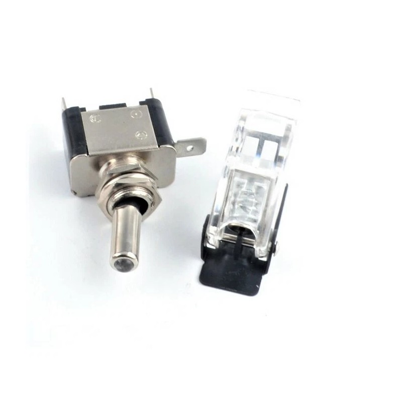 SMITH 1 White 12V 20A LED Light Clear Toggle Switch
