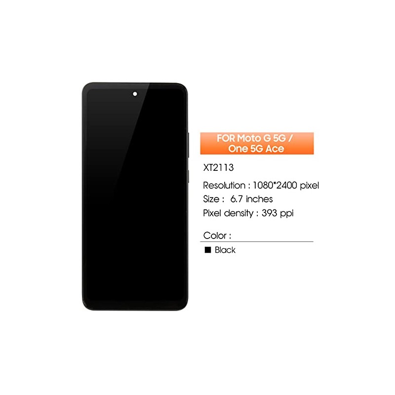 visualización para Motorola Moto One 5G Ace de repuesto para