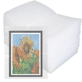 50 Pcs Clear Bubble Pouches Bags, 6”x 8” Thickening Shockproof Foam Bags Protective Bubble Bag Wrap Double Walled Bubble Out Bags for Moving, Shipping, and Packing