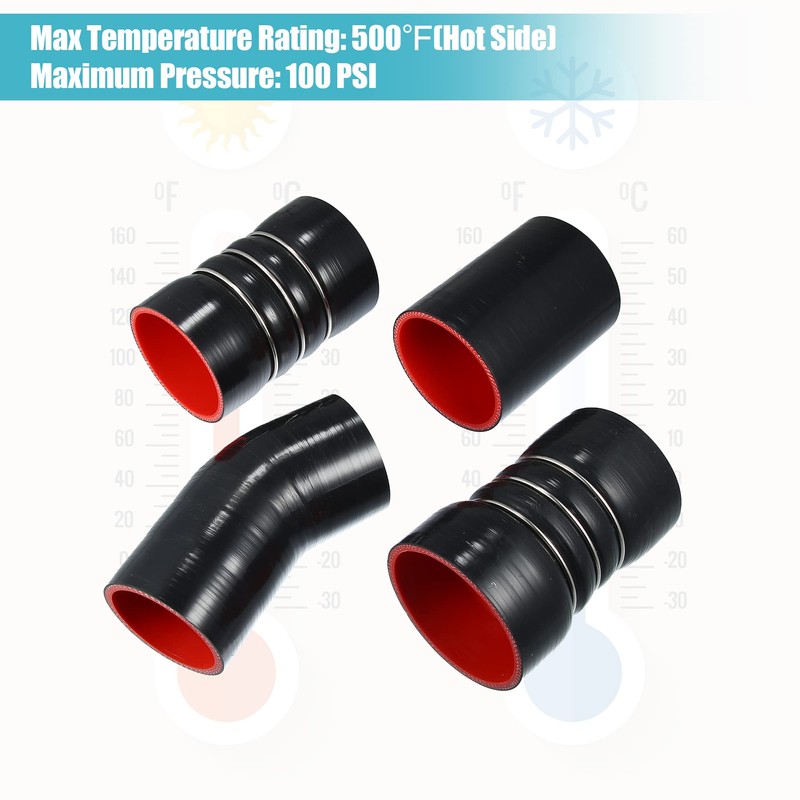 X AUTOHAUX 1 Set Intercooler Hose Clamps Kit for Ford
