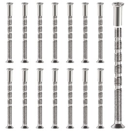 VooGenzek 15 PCS M5 Door Handle Screws, Screws Connecting Bolts and Sleeve, Nickel Plated Screws for Escutcheons, Door Handle, Cabinet, Drawers