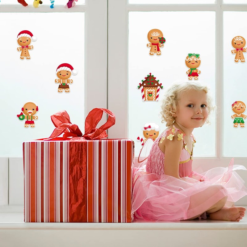 Fancy Land 45PCS Gingerbread Cutouts Christmas Decoration Holiday Classroom School