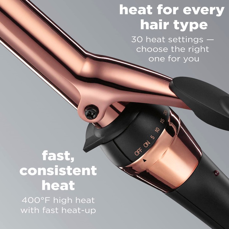 CONAIR INFINITIPRO Rose Gold Titanium 1-Inch Curling Iron, 1-inch barrel