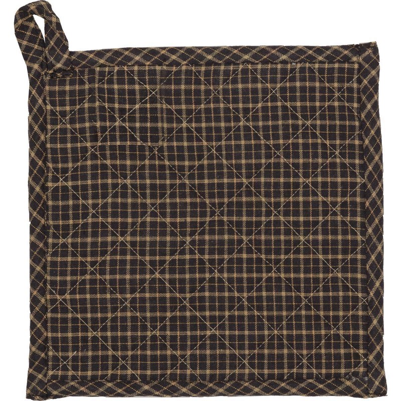 VHC Brands Kettle Grove Patchwork Blocks Pot Holder 8x8 Primitive