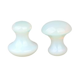 2pcs Gua Sha Massage Tool Mushroom Shape Opal Opalite Jade Eye Massage Facial Tool Face Lift Remove Wrinkles Massager