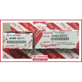 Toyota 2008-2016 TOYOTA VENZA FRONT REAR CERAMIC BRAKE PADS GEN 04465-AZ221/04