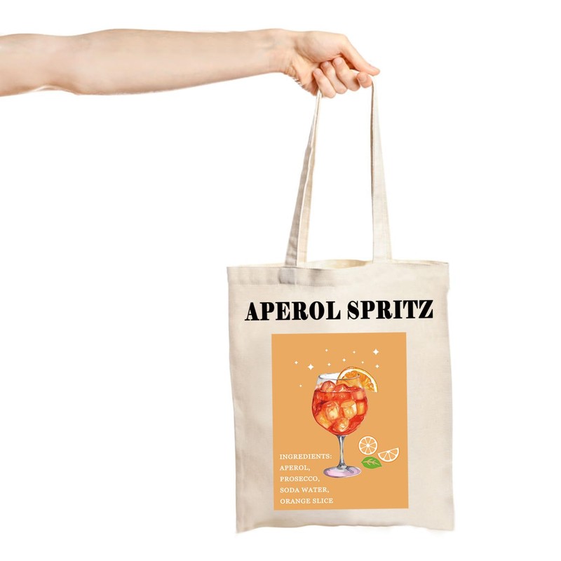Spritz Tote Canvas Bag Apeol Spritz Ingredients Gift Cocktail Recipe